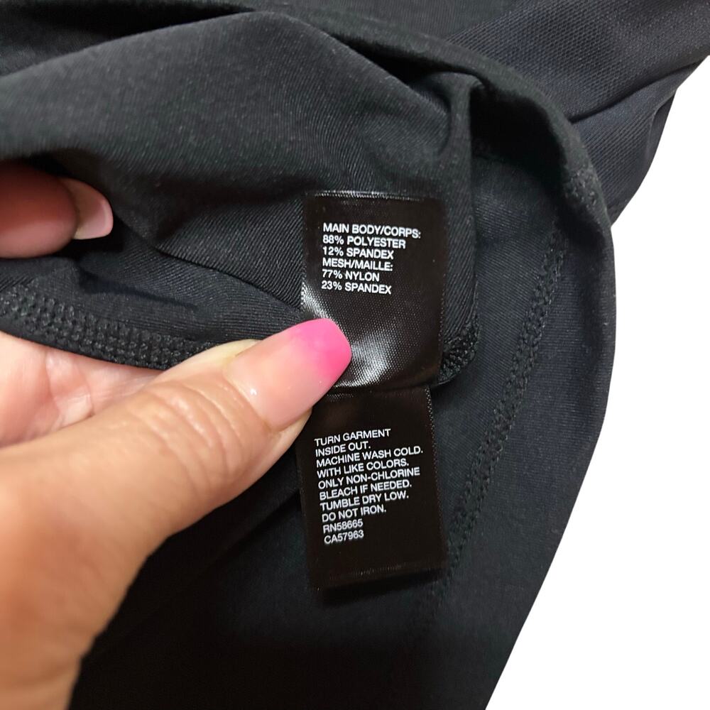 Zella Black Zip Up Athletic Jacket Mesh Sleeve Thumbhole Top S - Picture 5 of 5